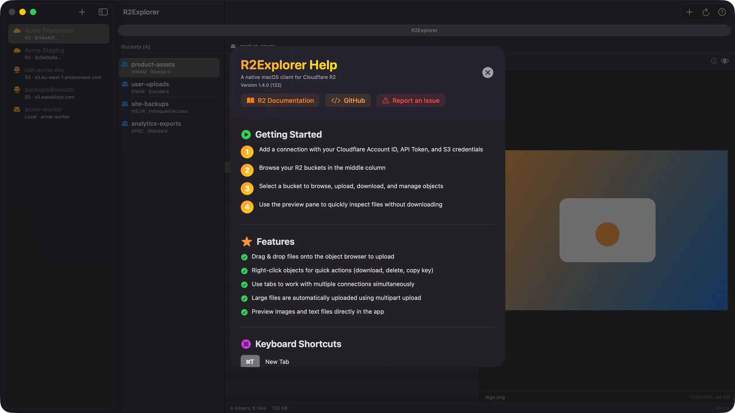 Help & Shortcuts