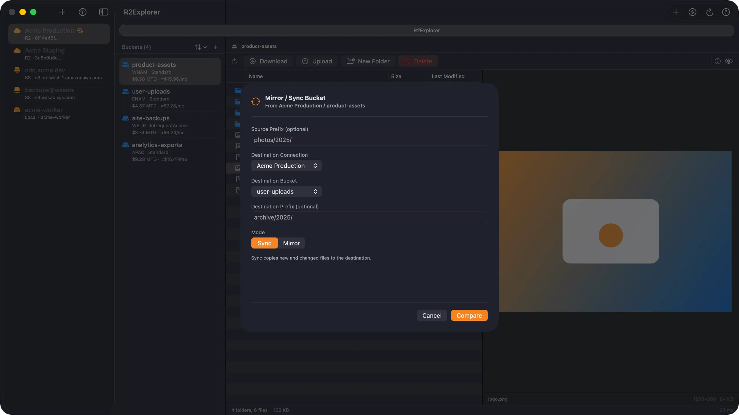 Bucket Mirror & Sync