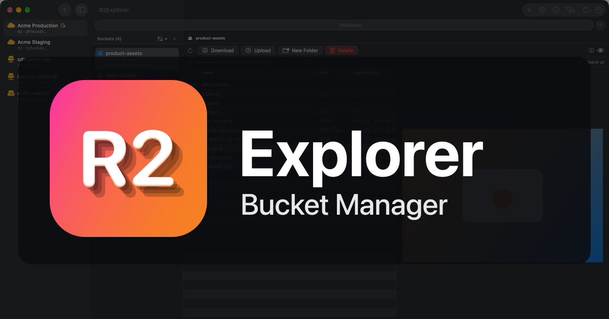 R2Explorer — Native macOS Object Storage Manager for Cloudflare R2